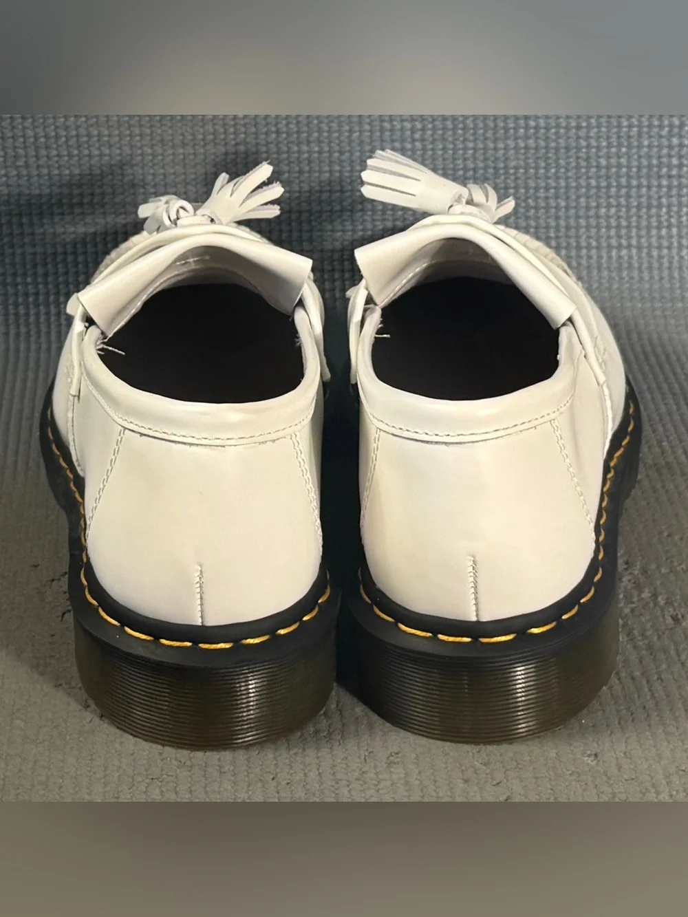 Dr. Martens Adrian Yellow Stitch Leather Tassel Loafers Slip On Women’s Size 12